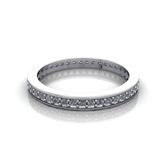 Round Brilliant Eternity Diamond Ring Platinum RE5 LF
