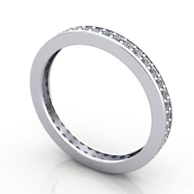 Thumb Round Brilliant Eternity Diamond Ring Platinum RE5 3D