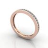 Round Brilliant Eternity Diamond Ring Rose Gold RE5 3D