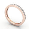 Thumb Round Brilliant Eternity Diamond Ring Rose Gold RE5 3D