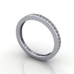 Round Brilliant Eternity Diamond Ring White Gold RE5 3D Round Brilliant Eternity Diamond Ring White Gold RE5 3D