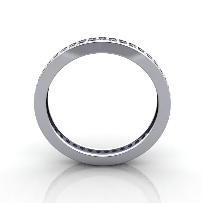 Round Brilliant Eternity Diamond Ring White Gold RE5 TF