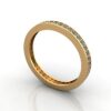 Round Brilliant Eternity Diamond Ring Yellow Gold RE5 3D