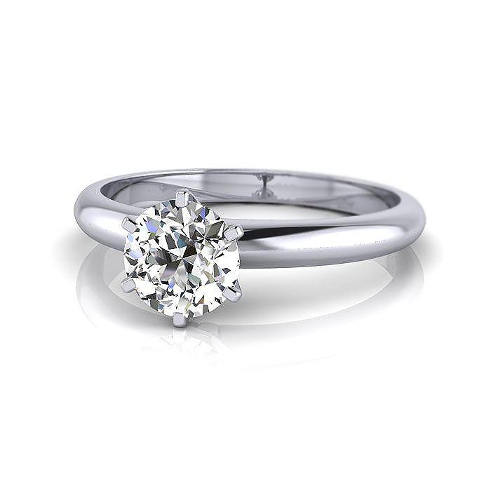 Round Brilliant Solitaire Diamond Ring Platinum RS2 LF Round Brilliant Solitaire Diamond Ring Platinum RS2 LF