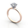 Thumb Round Brilliant Solitaire Diamond Ring Rose Gold RS2 3D