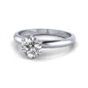 Round Brilliant Solitaire Diamond Ring White Gold RS2 LF