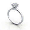 Thumb Round Brilliant Solitaire Diamond Ring White Gold RS2 3D