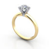 Thumb Round Brilliant Solitaire Diamond Ring Yellow Gold RS2 3D