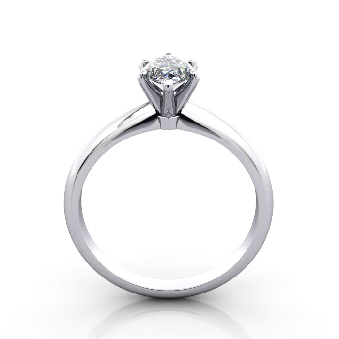 Marquise Cut Solitaire Diamond Ring Platinum RS2 TF