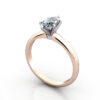 Marquise Cut Solitaire Diamond Ring Rose Gold RS2 3D