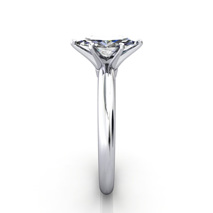 Marquise Cut Solitaire Diamond Ring White Gold RS2 SV