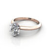 Oval Cut Solitaire Diamond Ring Rose Gold RS2 LF