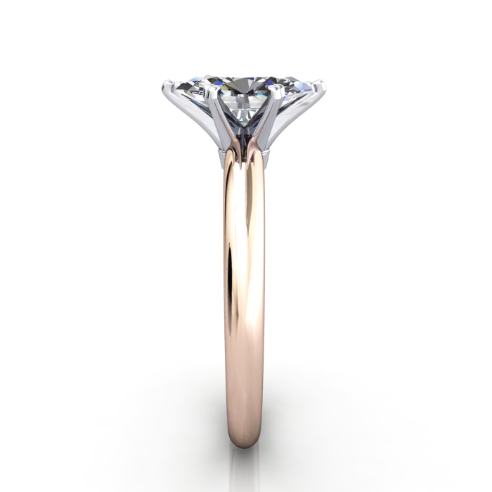 Oval Cut Solitaire Diamond Ring Rose Gold RS2 SV