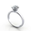 Oval Cut Solitaire Diamond Ring White Gold RS2 3D