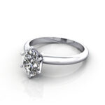 Oval Cut Solitaire Diamond Ring White Gold RS2 LF
