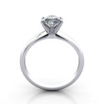 Oval Cut Solitaire Diamond Ring White Gold RS2 TF