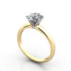 Oval Cut Solitaire Diamond Ring Yellow Gold RS2 3D