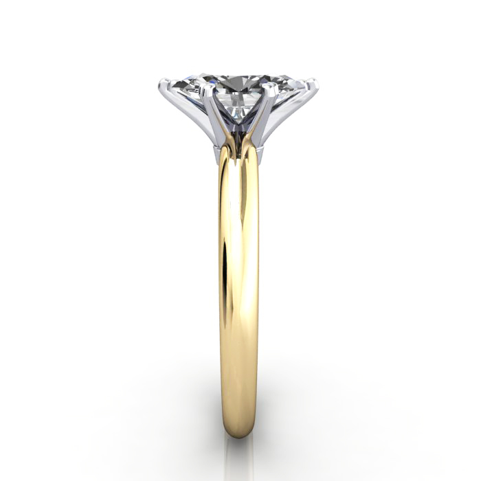 Oval Cut Solitaire Diamond Ring Yellow Gold RS2 SV