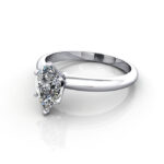 Pear Cut Solitaire Diamond Ring Platinum RS2 LF