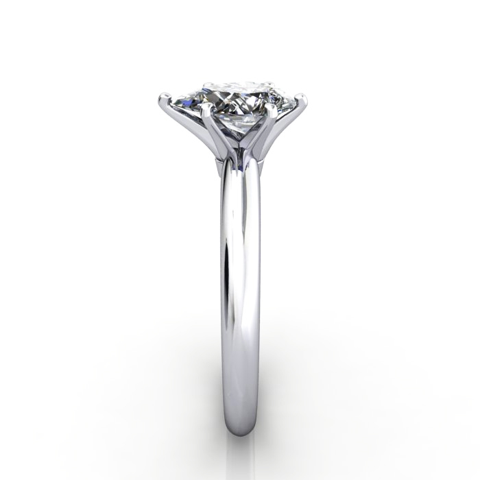 Pear Cut Solitaire Diamond Ring Platinum RS2 SV