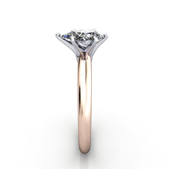 Pear Cut Solitaire Diamond Ring Rose Gold RS2 SV