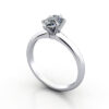 Pear Cut Solitaire Diamond Ring White Gold RS2 3D