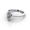 Pear Cut Solitaire Diamond Ring White Gold RS2 LF