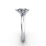 Pear Cut Solitaire Diamond Ring White Gold RS2 SV