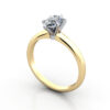 Pear Cut Solitaire Diamond Ring Yellow Gold RS2 3D