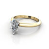 Pear Cut Solitaire Diamond Ring Yellow Gold RS2 LF