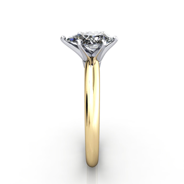 Pear Cut Solitaire Diamond Ring Yellow Gold RS2 SV