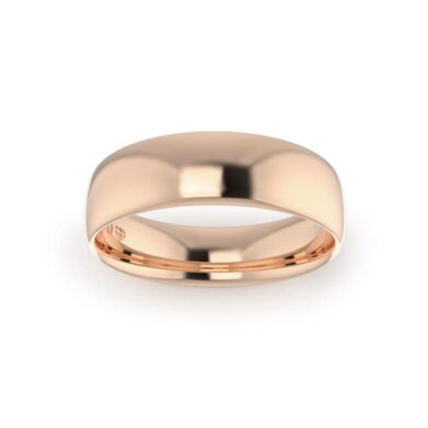 Rose Gold Gents Ellipse Wedding Ring