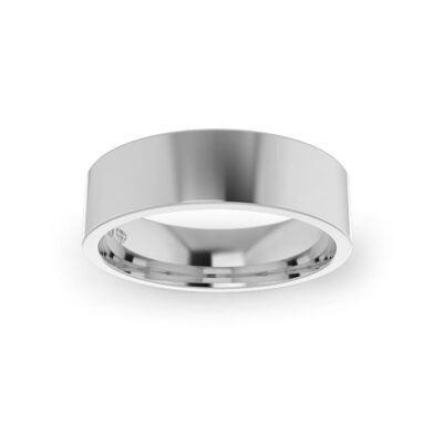 Platinum Gents Flat Wedding Ring