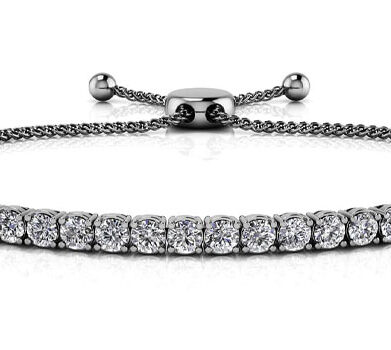 Round Brilliant Diamond Tennis Bracelet Platinum 1.03ct DB845BL
