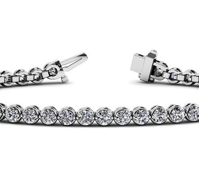 Round Brilliant Diamond Tennis Bracelet Platinum 2.28ct DB778A