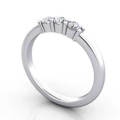 Round Brilliant Anniversary Diamond Ring Platinum RA7
