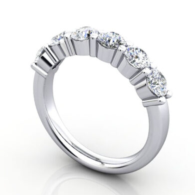 Round Brilliant Anniversary Diamond Ring White Gold RA2
